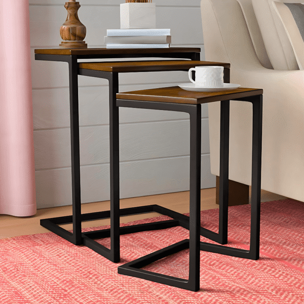 3-Piece Rustic Nesting Table Set