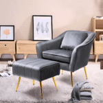 Elvet Accent Chair with Ottoman