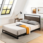 ZINUS Suzanne Metal and Wood Platform Bed Frame with Headboard