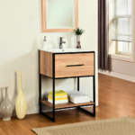 Oak Single Drawer Bathroom Vanity