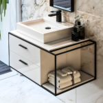 Two-Drawer Vanity with Open Niche Storage