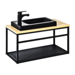 Black Basin Steel Frame Vanity