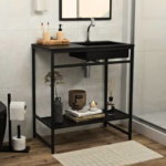 Light Grey Single Drawer Vessel Sink Vanity