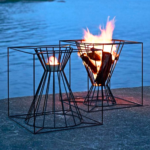 Wire Cage Fire Pit Set