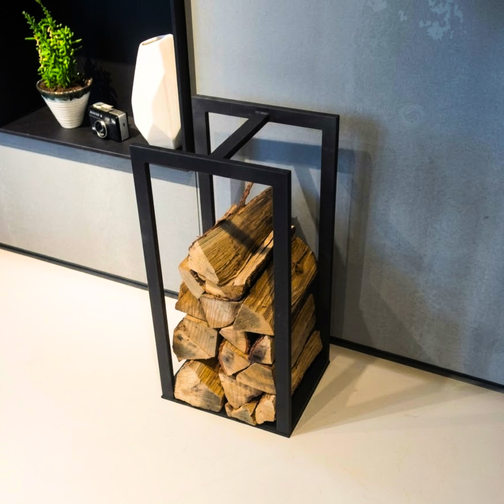259 Minimal Steel Log Holder - Image 1