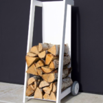 White Rolling Log Cart