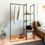 Open Frame Wardrobe with Lower Rail