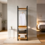 Wide Steel Garment Rail Boutique Style