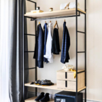 Steel Wardrobe Narrow with Side Hooks