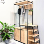 Hallway Wardrobe Unit with Cabinet and Shelves