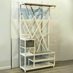 Steel Wardrobe with Shoe Rack and Hooks