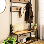 Black Steel Wardrobe Tower with Drawer