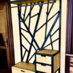 Double Rail Steel Wardrobe with Shelves