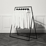 Minimal Steel Open Wardrobe Tall