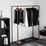 Industrial Steel Wardrobe with Shelf