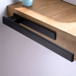 Matte Black Square-Profile Under-Shelf Towel Bar