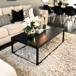 Matte Black Rectangular Coffee Table