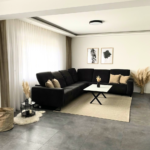 Compact White X-Frame Coffee Table
