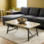 Mosaic Tile Top Industrial Coffee Table