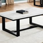 White Marble Rectangular Coffee Table