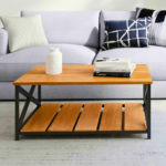 Rustic Oak Two-Tier Coffee Table