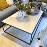 Travertine-Look Frame Coffee Table