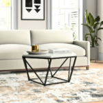 Hexagonal Marble Accent Coffee Table