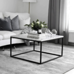 White Marble Open-Cube Coffee Table