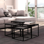 Black Cluster Nesting Coffee Tables