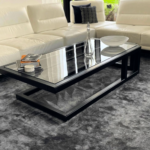 Floating Glass Metal Coffee Table