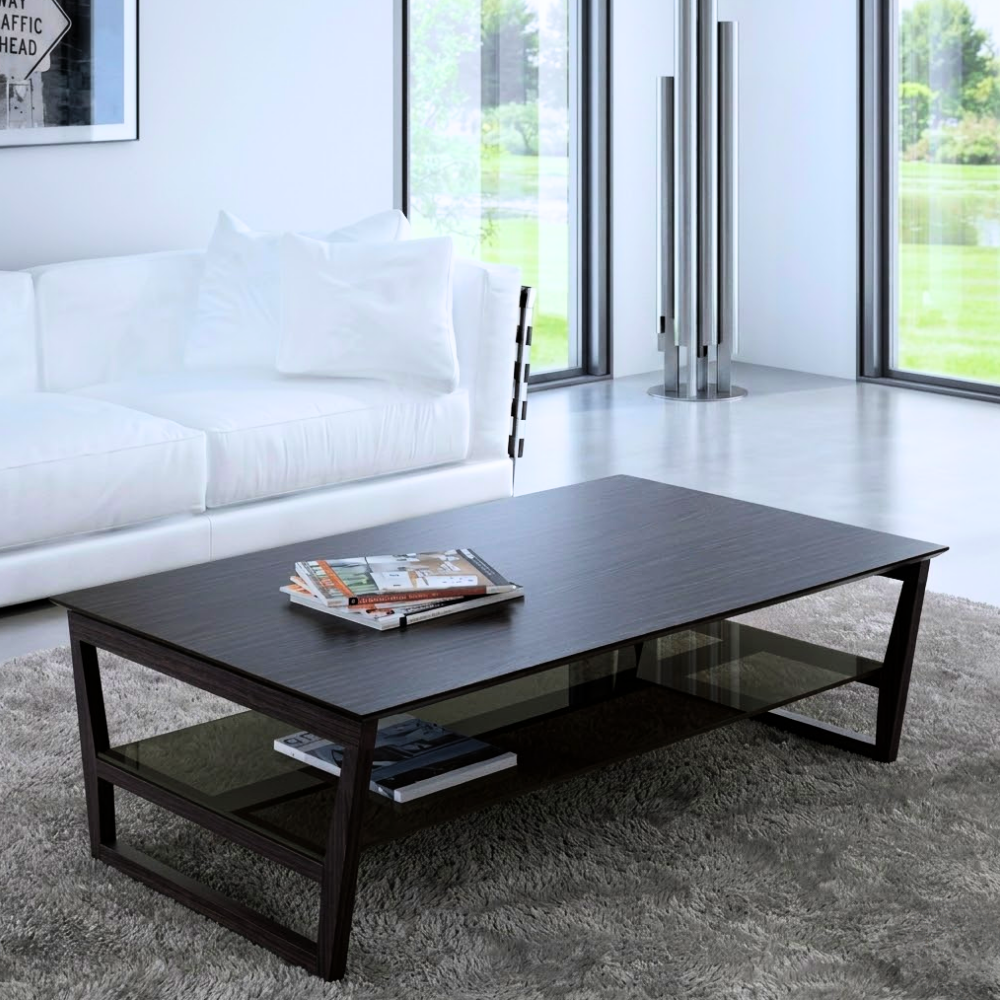 476 Black Two-Tier Loft Coffee Table - Image 1