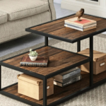 Rustic Brown Two-Tier Coffee Table