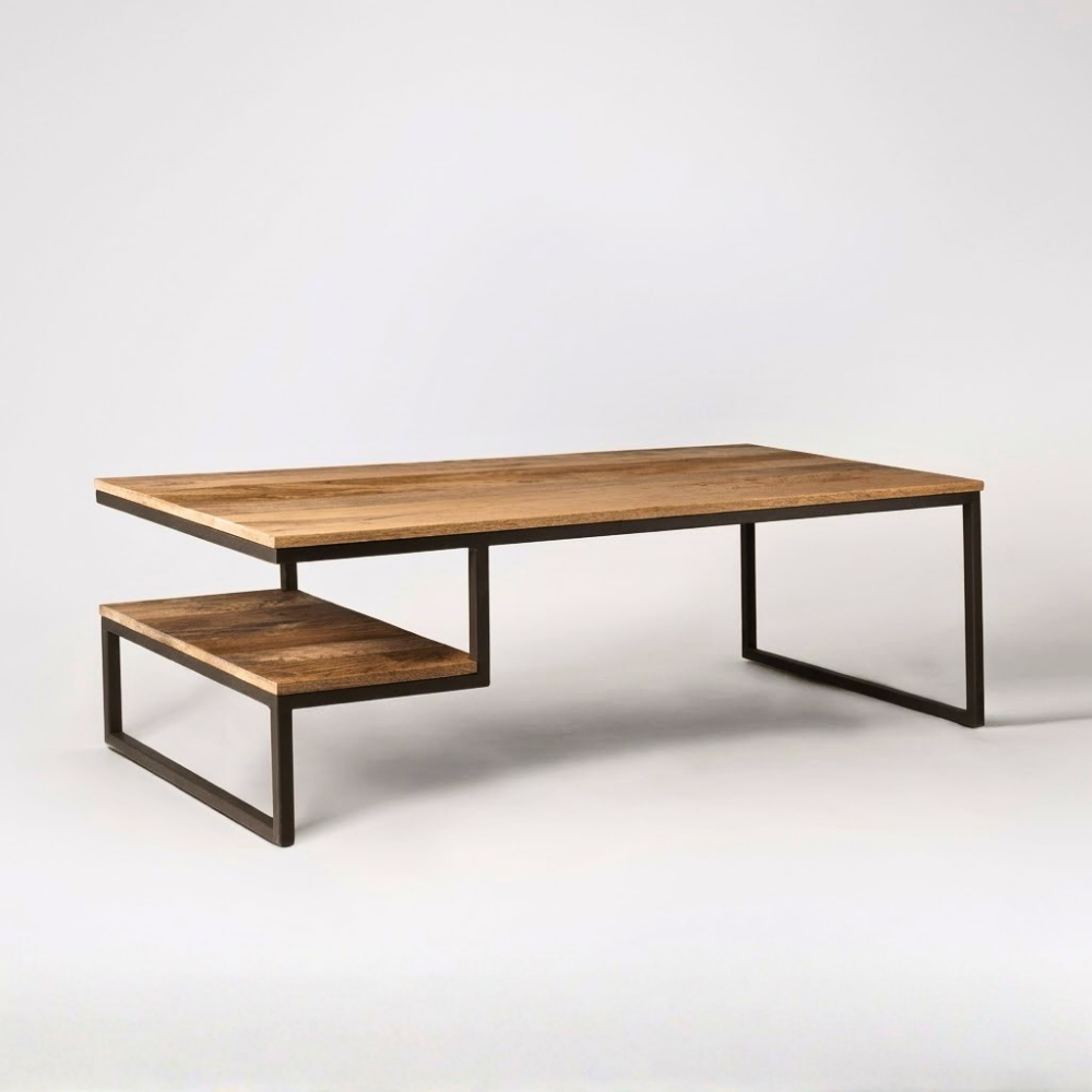 490 Oak Stepped Two-Tier Coffee Table - Image 1