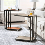Rolling C-Shape Laptop Side Table