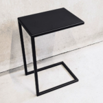 Matte Black C-Shape Side Table