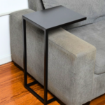 Black Top C-Shape Sofa Side Table