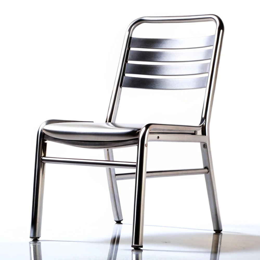 511 Brushed Steel Outdoor Dining Chair - Image 1