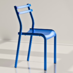 Glossy Blue Bistro Dining Chair